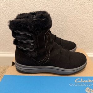 “New” Clarks Breeze Black Winter Boots size5.5